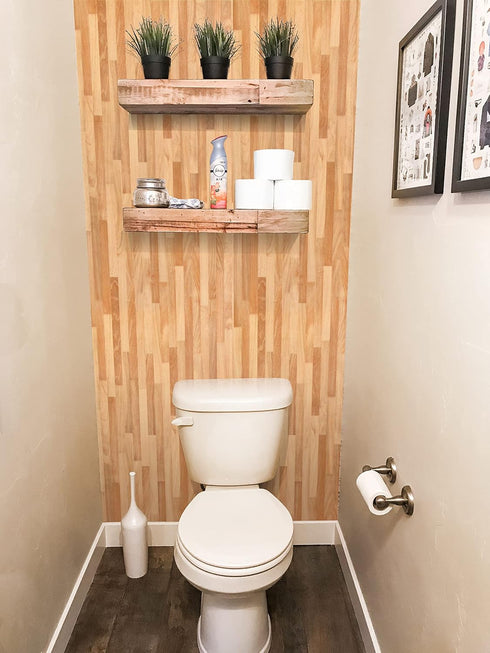 Jeweluck Wood Contact Paper, 17.7inch 196.8inch Faux Wood Peel and Stick Wallpaper for Cabinets, Waterproof