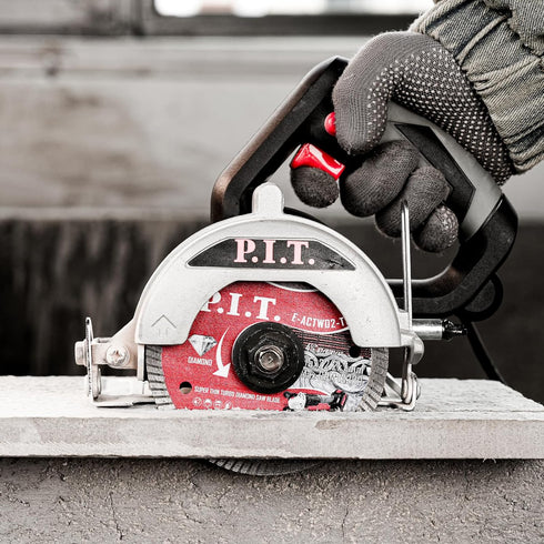 P.I.T. 4-1/2 Turbo Diamond Saw Blade for Dry/Wet Cutting - 7/8 Inch Arbor Angle Grinder Cut Off Wheel, 3 Piece