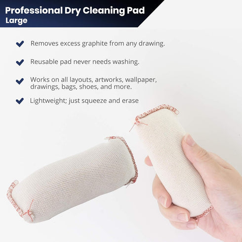 Pacific Arc Dry Cleaning Pads Large for Drafting, Art, Architecture, and Graphite