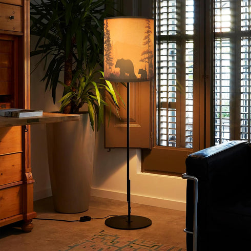 GUZEIR set 2, 9.8" 9.8" 11.8" Deer Linen Tall Drum Lampshade of Top x Bottom x High Lamp Shade, Lamp Shade Replacement