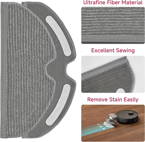 Accessories Kit Replacement for erabros PRO LS1 Robot Vacuum and Mop Combo, HEPA Filters, Edge-Sweeping Brushes