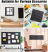 Large Cork Board 36" x 24", 6 Pack Felt Wall Tiles with 30 Pushpins, Dark Gray Bulletin Board