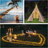 QITONG Warm White Solar Fairy Lights, 2 Pack Each 66ft 200 LED Outdoor String Lights, 8 Modes Silver Wire