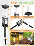 ALLIVING 8 Pack Solar Lights Outdoor Waterproof, Bright Solar Pathway Lights with Auto On/Off, Weatherproof Garden
