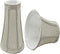 Aspen Creative 30245-2A, Bell Clip-On Chandelier Lamp Shade, Silver-Grey, 2-1/2" Top x 4" Bottom