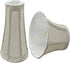 Aspen Creative 30245-2A, Bell Clip-On Chandelier Lamp Shade, Silver-Grey, 2-1/2" Top x 4" Bottom