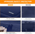 Home Strong Fireproof Document Box with Lock, Waterproof and Fireproof, 16.1"x11.4"x4.3", Blue, 5200? Heat Insulated