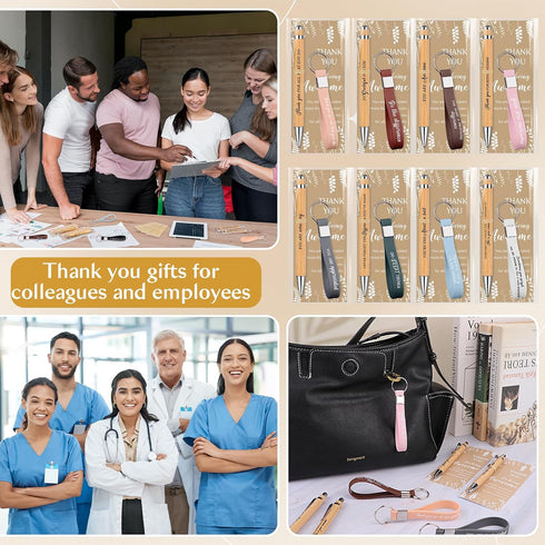 50 Sets Employee Appreciation Gifts Motivational Pens Inspirational Keychains Thank You Greeting Cards Appreciation
