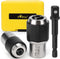 Topec 3PCS Tap Socket Set, Adjustable Jaws Tap Extractor Tool with 3/8" Socket Adapter for Taps and Reamers