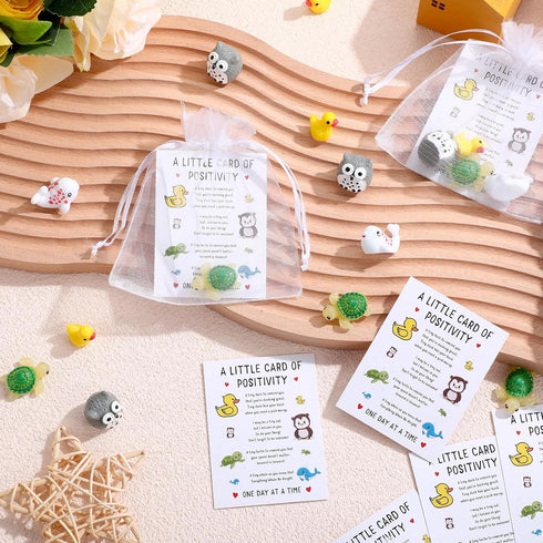 50 Set Lincia Mother Day Teacher Nurse Week Gifts Bulk Emotional Positivity Support Inspirational Card Pocket Resin