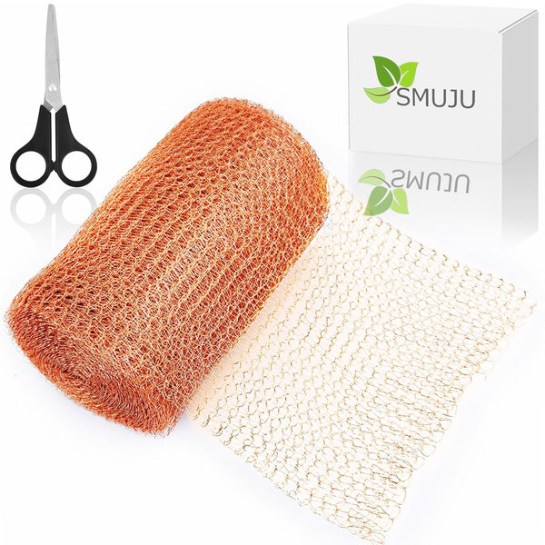 Copper Mesh Rodent Control, 5 IN x 32 FT Sturdy Copper Mesh Roll for Mice Rat Barrier and Brick Wall Hole Blocking