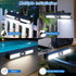 2 Pack 72 3 6000K, Clip On Solar Motion Sensor Outdoor Lights, LED Solar Fence Lights Waterproof with Modes, Portable