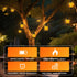 Xavbrysw 42Ft 15 Bulbs,Waterproof Solar String Lights Outdoor, Patio Lights with Flickering Flame Light Warm White