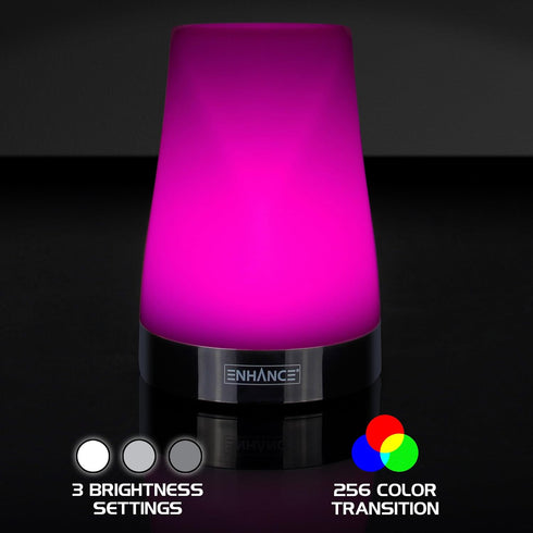 Dimmable 3 256 ENHANCE Portable Table Lamp - Desk Lamp with Brightness Levels with Color Changing Breathing Mode - USB