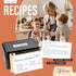 Black Index Card Holder 4x6, Index Card Box with Dividers, Ruled Cards & Stickers, Recipe Card Organizer