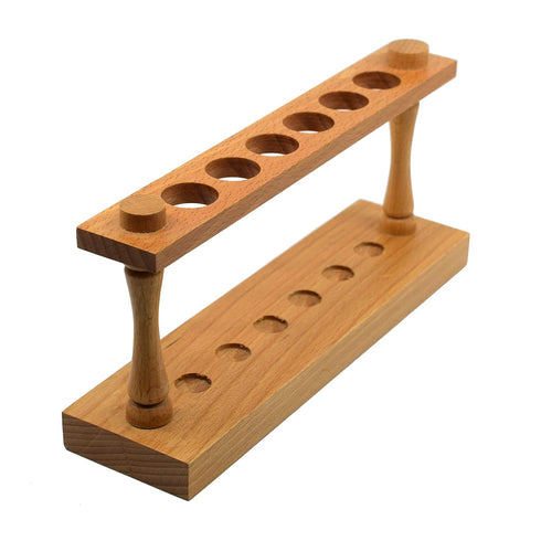 EISCO Wooden Test Tube Rack - Accommodates 6 Tubes, 22mm, 9.75" Wide, Premium Wood