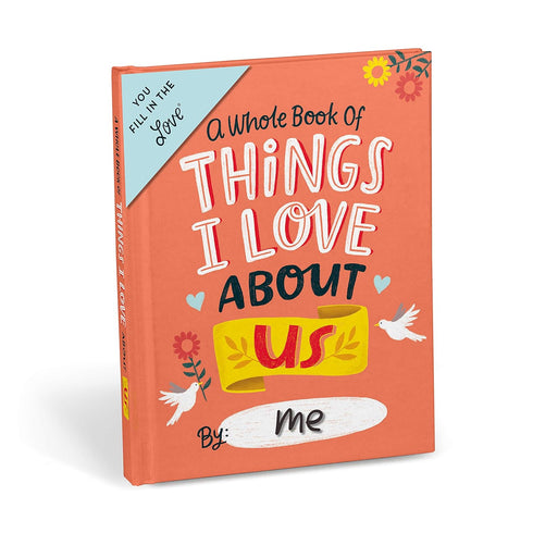 Em & Friends Fill in the Love Book - About Us Fill-in-the-Blank Gift Journal, 4.10 x 5.40-inches