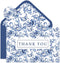 FYSUIMU 50 Pack Blue White Floral Thank You Cards Boxed Chinoiserie Flower