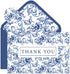 FYSUIMU 50 Pack Blue White Floral Thank You Cards Boxed Chinoiserie Flower