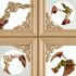 Nsrisml 5Pcs (12x12cm/4.72"x4.72") Wood Carved AppliquesOnlays Unpainted Wooden Corner Carving Decals for Mirrors