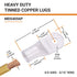 SELTERM 2pcs 4/0 AWG 5/16" Stud Tinned Copper Wire Lugs, Battery Lugs, Ring Terminals, Battery Cable Ends, 0000 Gauge Ring Terminal Connectors, UL Marine Grade Electrical Battery Terminal Connectors