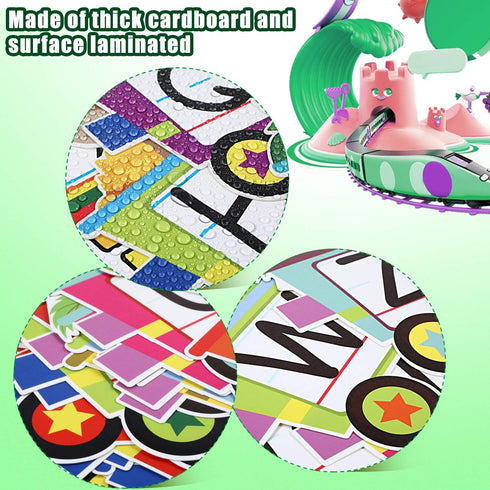 Outus Set Alphabet Train Bulletin Board Animals Alphabet Line Cards for Classroom Wall Letters Banner Decor Early