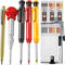 Nicpro 10 Pack Carpenter Pencil Set with Sharpener, Mechanical Carpenter Pencils with 21 Refill, Heavy Duty