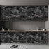 Black Marble Paper Peel and Stick Wallpaper 17.7" x 78.7" Self Adhesive Thickening for Kitchen Bathroom Furniture