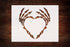 Reusable Skeleton Hands Heart Stencil, 11" x 8.5" - Custom Gothic Design for Unique Crafts