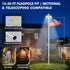 29 15-30 PPQ Flag Pole Light Solar Powered, LED Extra Bright Silver Flagpole Light for Ft Poles, Waterproof Lighting on