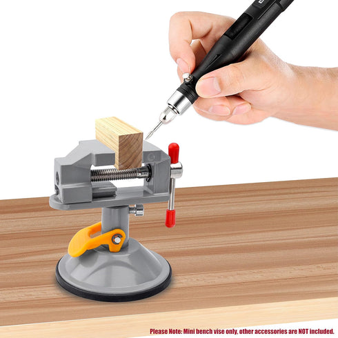 Yakamoz Mini Bench Vise, 360 Degree Suction Vise, Small Table Vice Clamp for Jewelry Making DIY Wood Craft