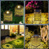 2 Pack Bronze Solar Lanterns - Waterproof Metal Hanging Solar Lights Outdoor Decorative, Solar Powered LED Lamp