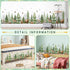 LiveGallery Removable Forest Tree Wall Decal, Woodland Wildlife Mural Wall Sticker, Peel and Stick Pine Tree Animals