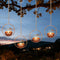 Solar Hanging Lanterns, Dragonfly Style Outdoor Chandelier, Waterproof Auto On/Off Solar Tea