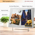 Magnetic Bulletin Board with Stand – Small Dry Erase Memo Board – Tabletop Metal Easel for Magnet Display