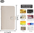 lizimandu Business Card Holder Book - PU Leather Organization Binder for Men & Women, Holds Up to 96 Cards (1-Beige)