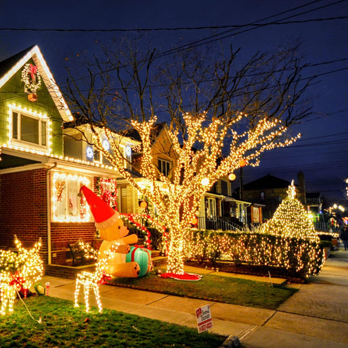 300 8 JMEXSUSS LED Warm White Christmas Lights Outdoor Waterproof, Modes Green Wire Christmas Tree Lights Plug
