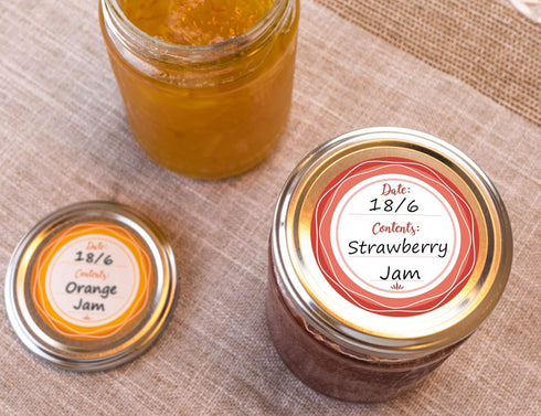 Mason Jar Lid Labels - Removable Canning Label, Waterproof Write-On Meal Prep Label for Food Container, 90pcs