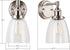 Bulb Linea di Liara Fiorentino Brushed Nickel Wall Sconce Lighting Fixture Farmhouse Bathroom Wall Sconce Bedroom Wall
