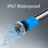 LED Momentary Push Button Switch, Aluminum Alloy, IP67 Waterproof 5-24V 20A 1NO with Wire Socket Plug