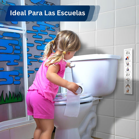 Potty Training Visual Schedule Premium Durable Plastic Teach Kids to Use Toilet Special Education Classroom Routine