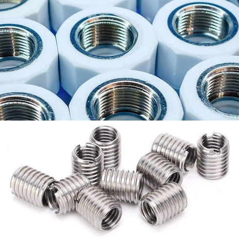 Thread Inserts, 10 PCS M8 to M10 Thread Adapter Insert Nut for Automotive, Furniture Projects