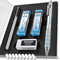 Nicpro Blocky Gear 0.7 mm Mechanical Pencils Set with Case, Metal Pencil, Lead Refills, Eraser for Art
