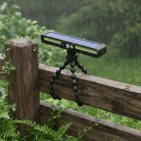 36 3 Solar Outdoor Lights with Motion Sensor, LED Waterproof Solar Powered Clamp Lights for Garden, Patio, Pathway