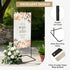 50/68 4 Garvee Wedding Welcome Sign Stand, in Adjustable Metal Wedding Sigh Holder with Faux Leather Straps, Hanging
