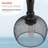 Alpine Corporation 10" Tall Hanging Solar Powered Outdoor Mesh Lantern with LED Lights, Black