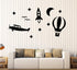 DesignToRefine Vinyl Wall Decal Toys Air Balloon Rocket Plane Sky Children's Room Design