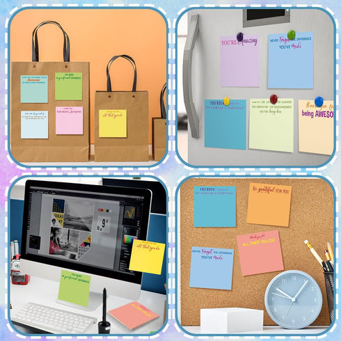 Yinder 24 Pcs Employee Appreciation Sticky Notes, Thank You Gifts Bulk Note Pads with Sayings, Mini Pocket