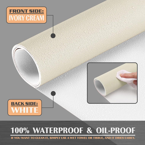 K KNODEL Small Desk Mat, Office Desk Pad, Computer Protector Mat, Desk Writing Blotter Cover (Ivory Cream)