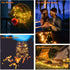 QITONG Warm White Solar Fairy Lights, 2 Pack Each 66ft 200 LED Outdoor String Lights, 8 Modes Silver Wire